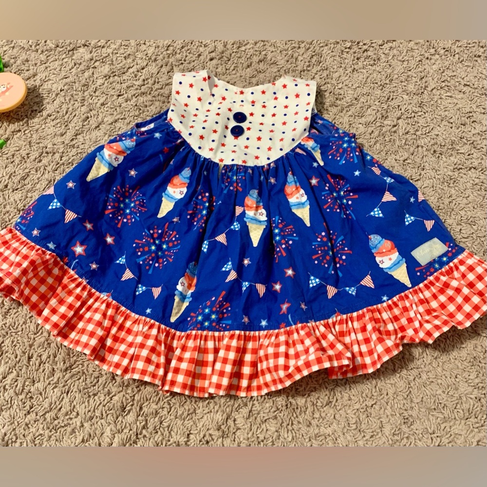 Eleanor Rose Patriotic Ice Cream Dress, 18M